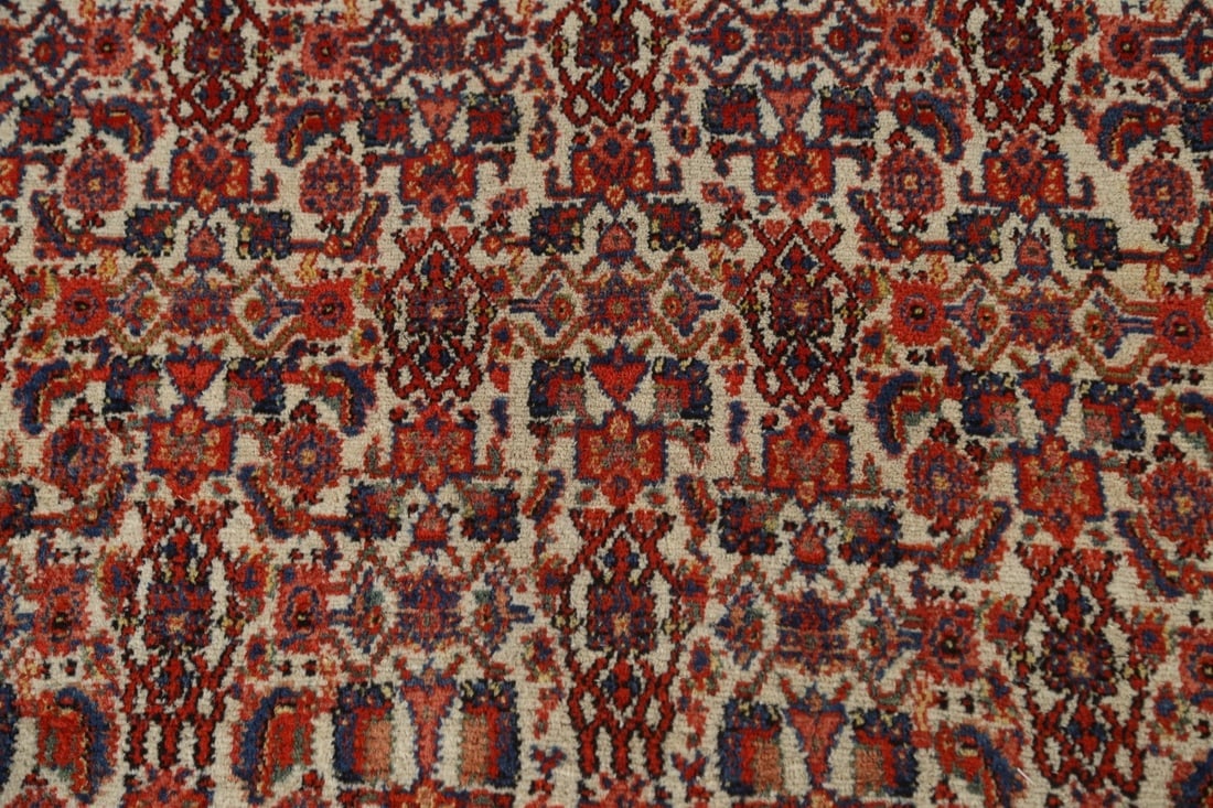 Pre-1900 Antique Vegetable Dye Senneh Persian Rug 8x20 - 11