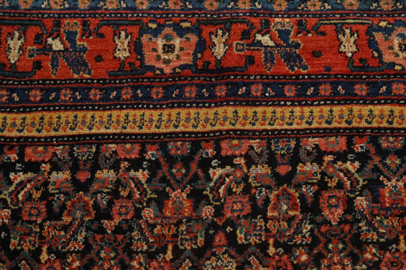 Pre-1900 Antique Vegetable Dye Senneh Persian Rug 8x20 - 12