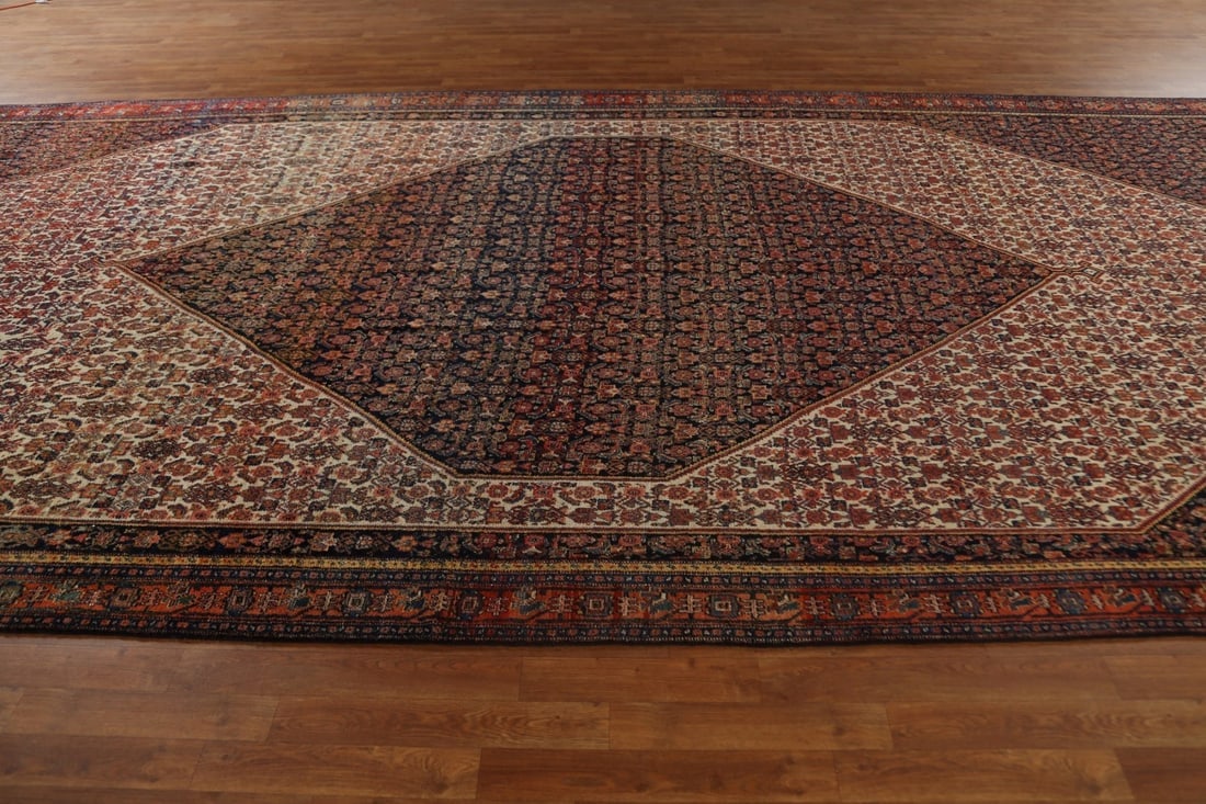 Pre-1900 Antique Vegetable Dye Senneh Persian Rug 8x20 - 16