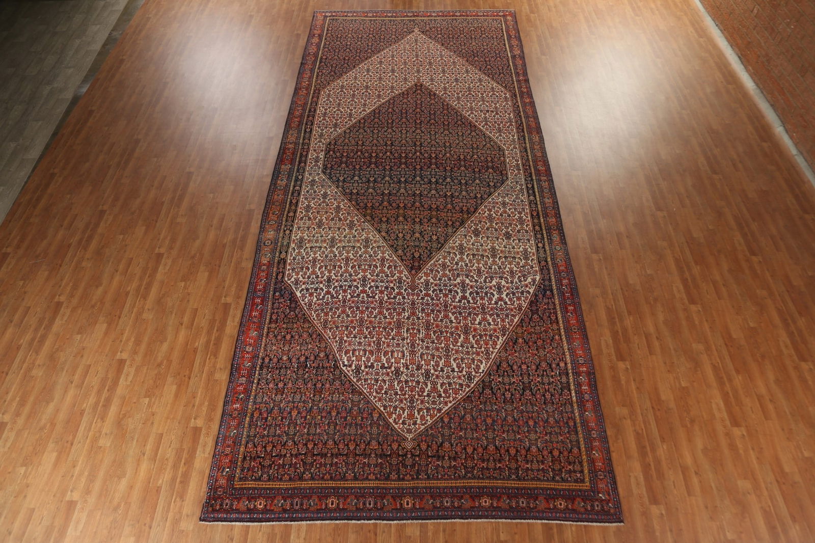 Pre-1900 Antique Vegetable Dye Senneh Persian Rug 8x20 - 3