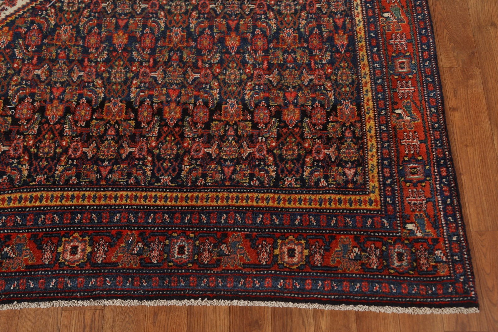 Pre-1900 Antique Vegetable Dye Senneh Persian Rug 8x20 - 7