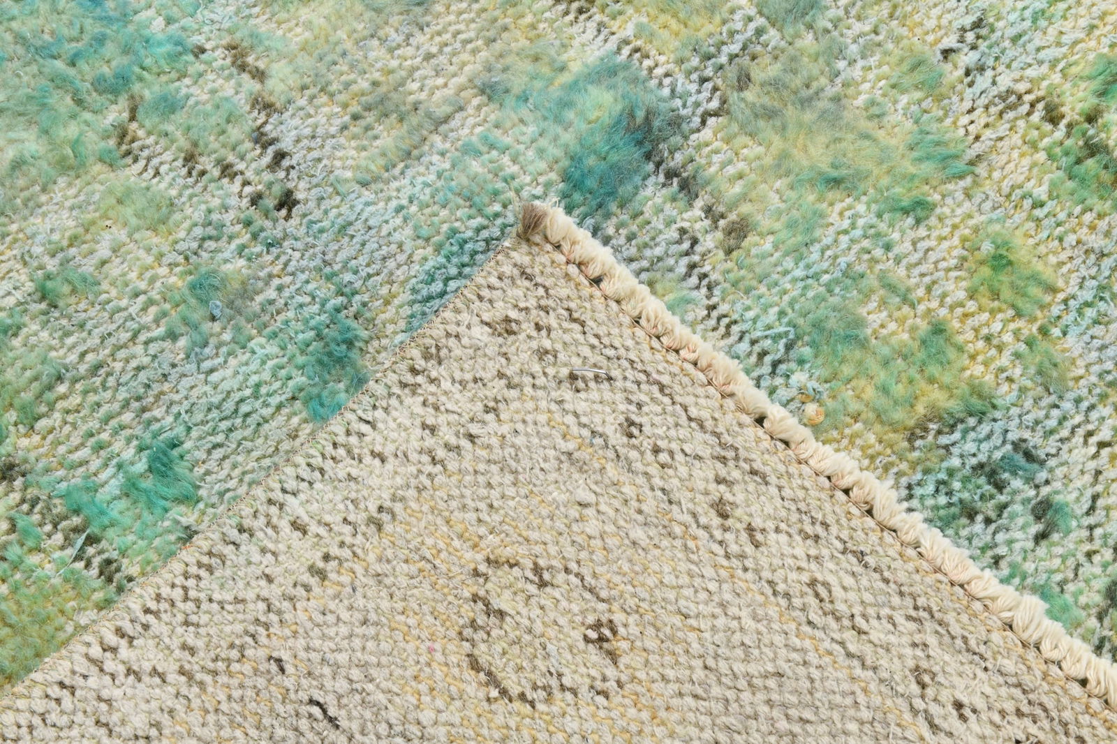 5'6'' x 9'0'' Handmade Vintage Wool Rug - 20133 - 11