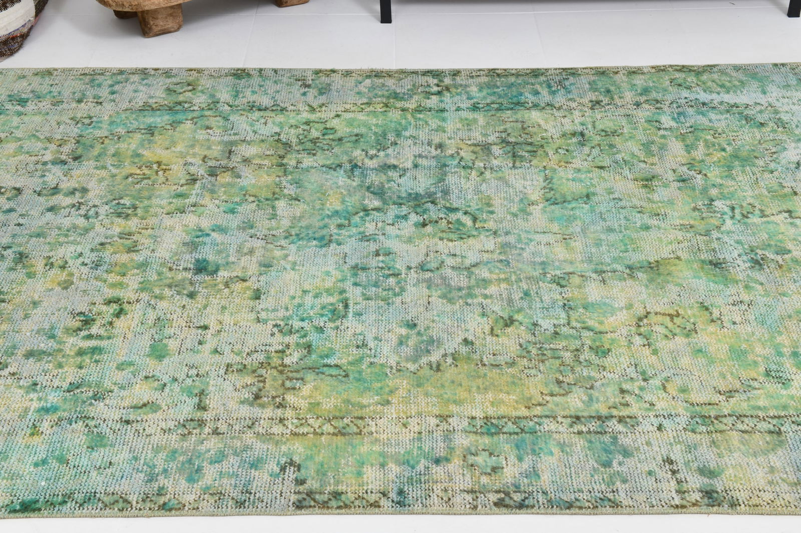 5'6'' x 9'0'' Handmade Vintage Wool Rug - 20133 - 3