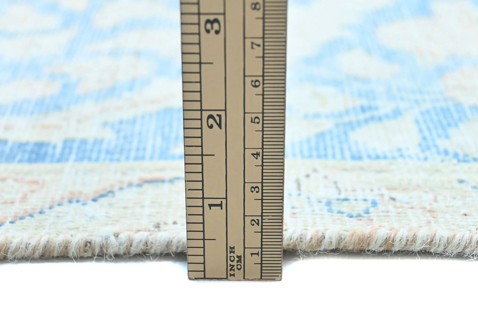 Antique Muted Cream Floral 9X12 Distressed Vintage Oriental Rug - 10