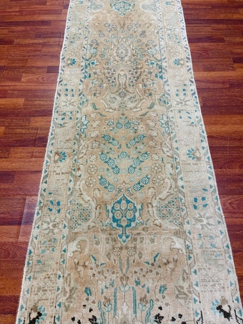 Antique Persian Tabriz Runner-4914 - 3