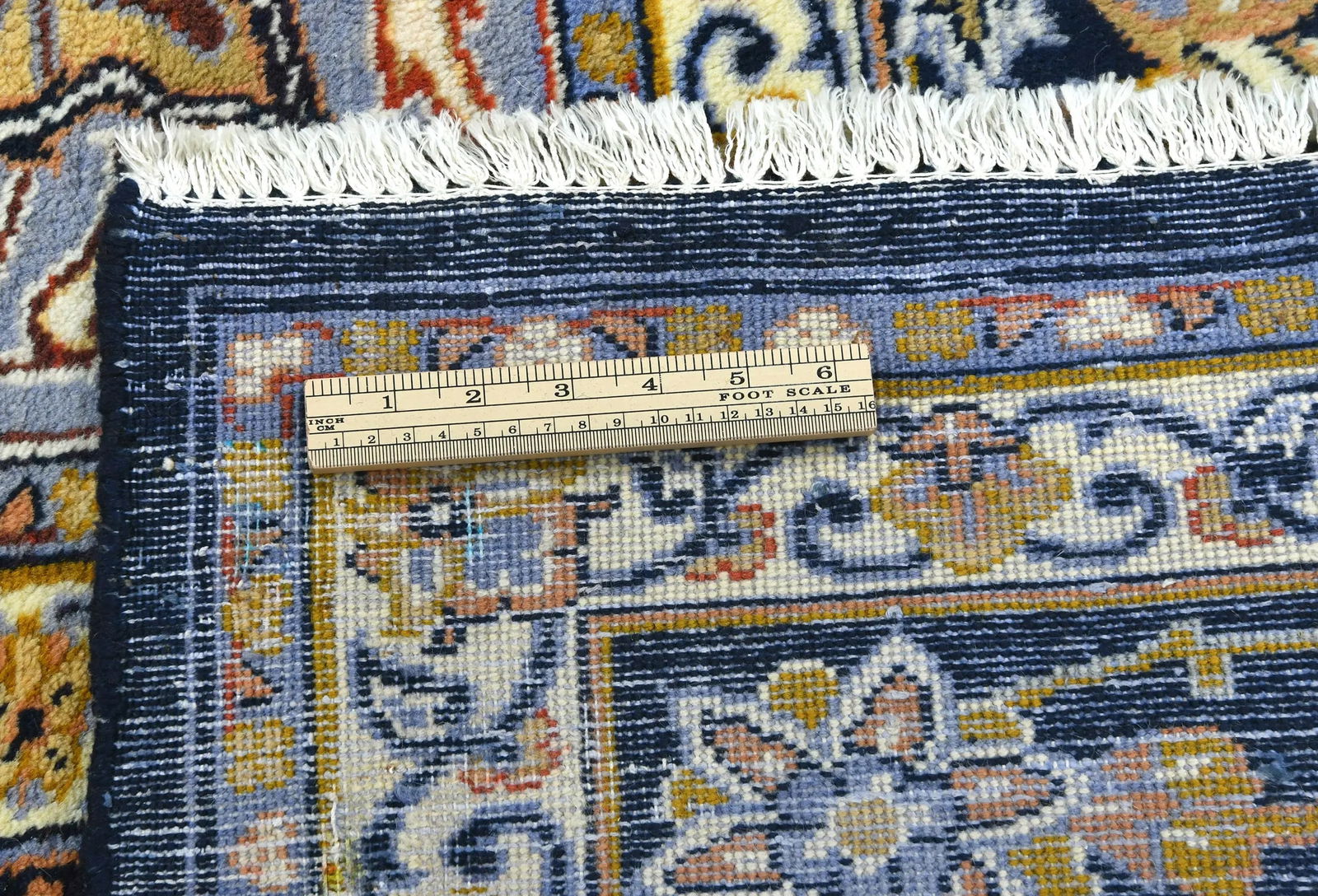 Vintage Dark Purple-navy Floral Traditional 10X13 Kashan Persian Rug - 11