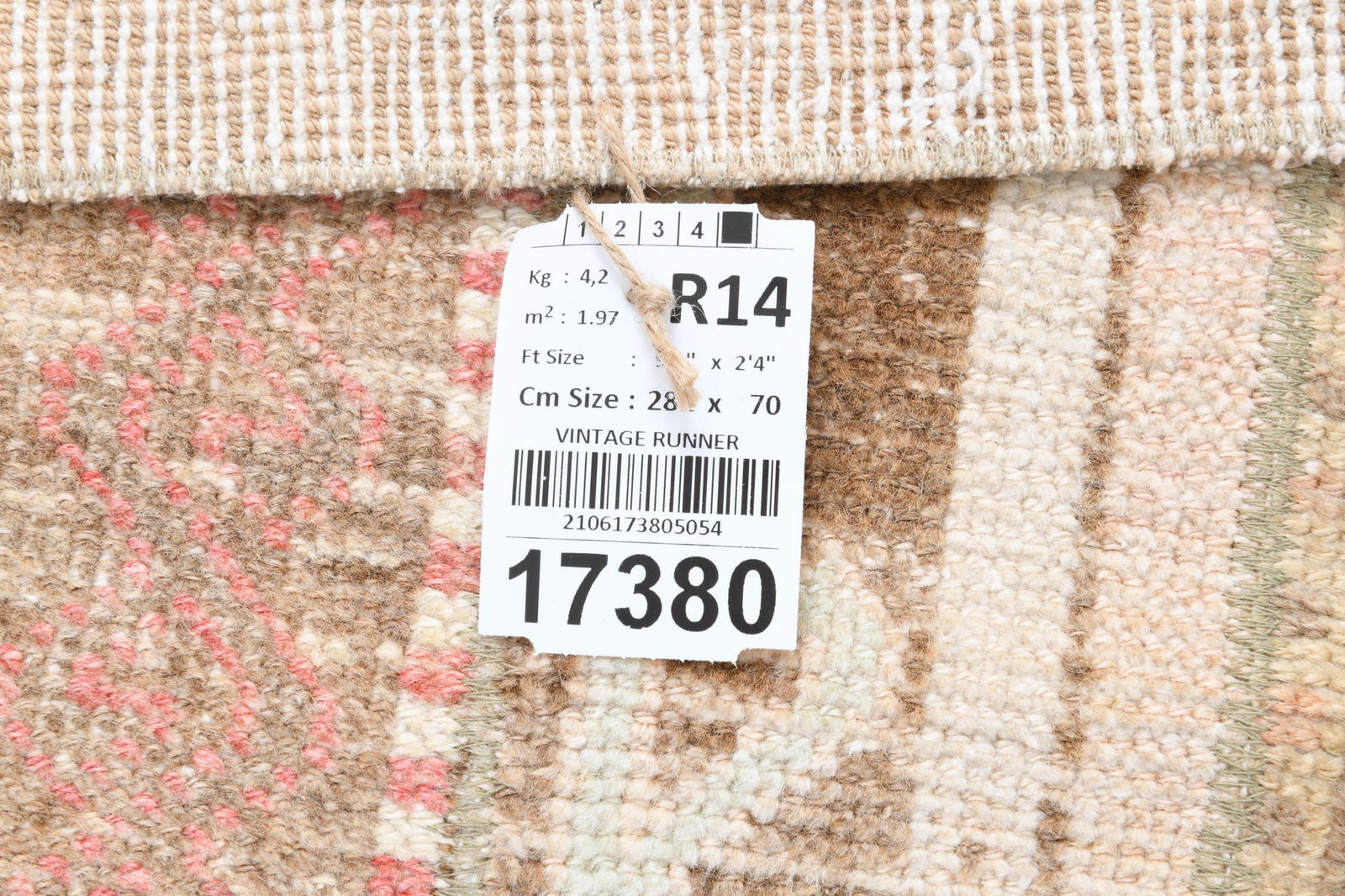 2'3'' x 9'3'' Turkish Vintage Runner Rug - 17380 - 16