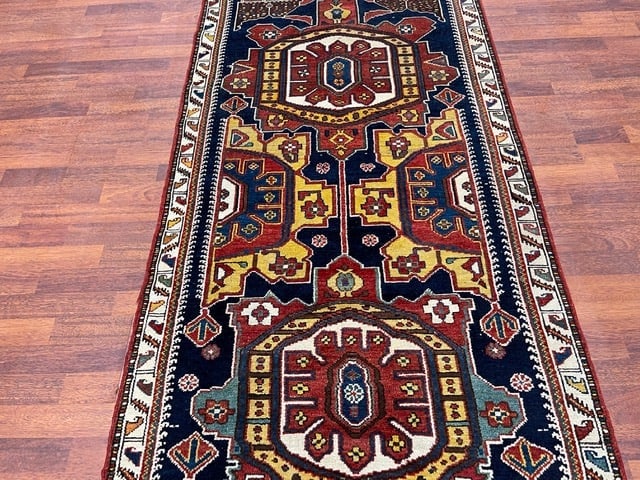 Antique Unusual Crown Bakhtiari Runner-307 - 4