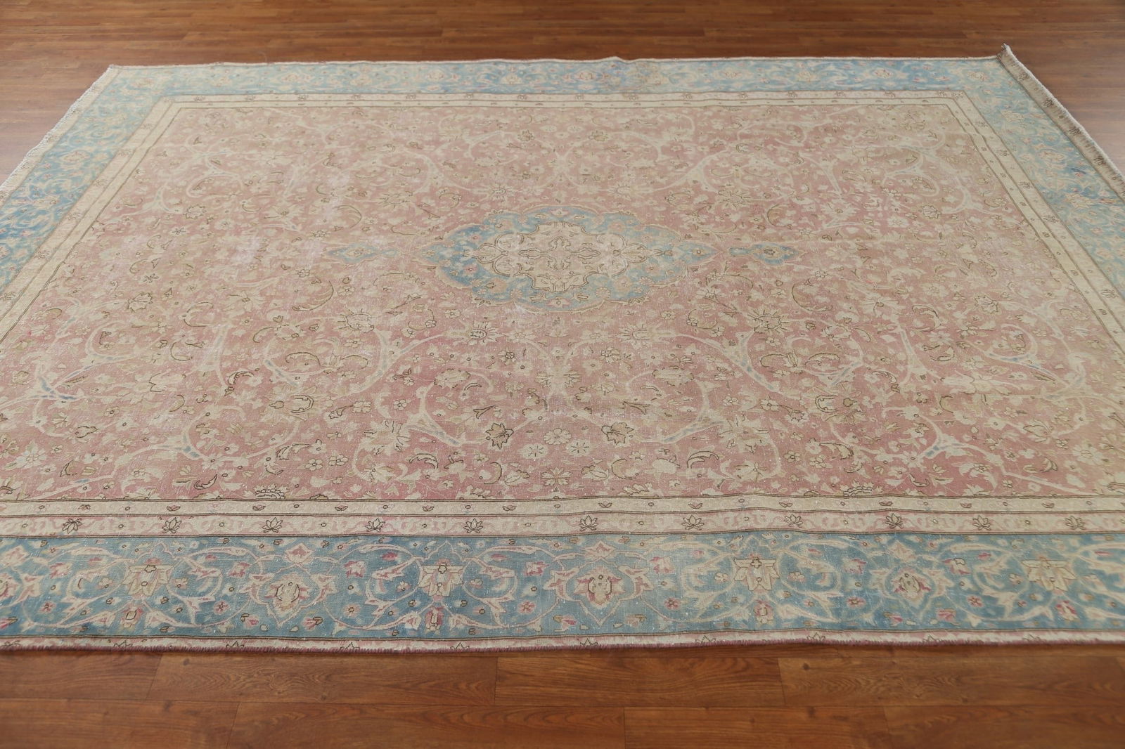 Antique Floral Kerman Persian Area Rug 8x11 - 17