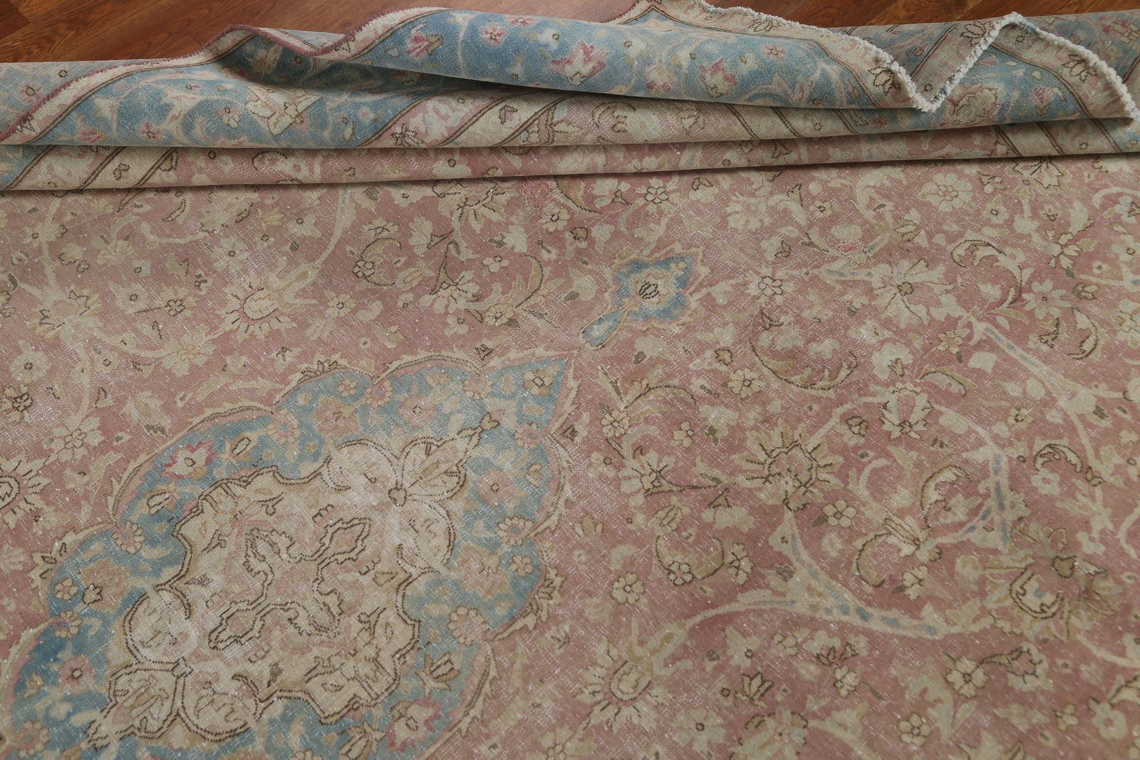 Antique Floral Kerman Persian Area Rug 8x11 - 19