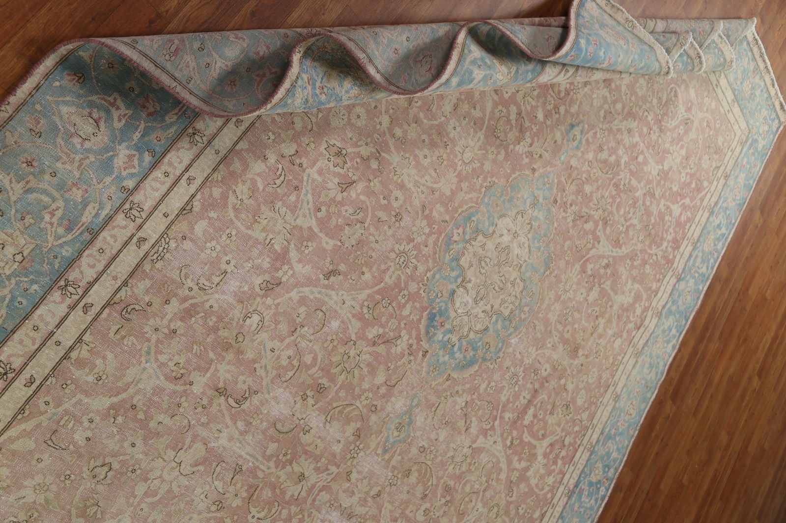 Antique Floral Kerman Persian Area Rug 8x11 - 20