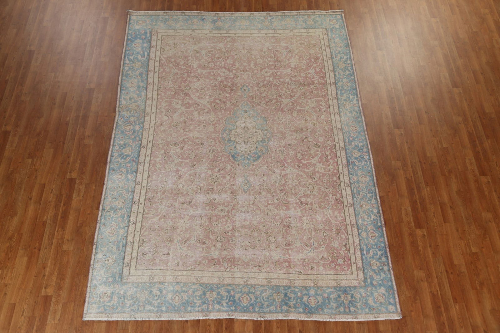 Antique Floral Kerman Persian Area Rug 8x11 - 3