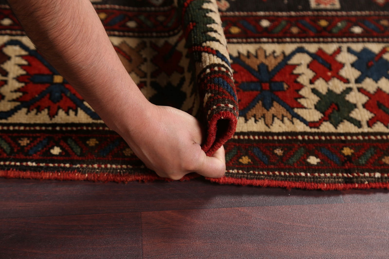 Pre-1900 Antique Wool Shirvan Vegetable Dye Runner Rug 3x17 - 20