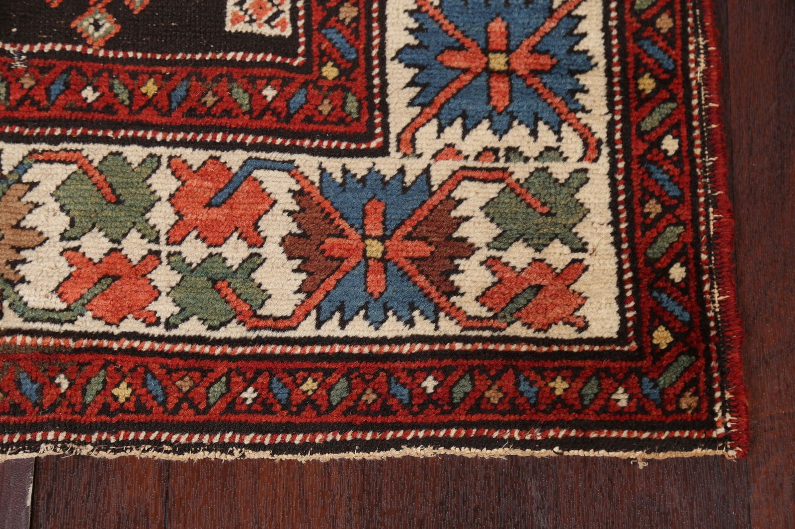 Pre-1900 Antique Wool Shirvan Vegetable Dye Runner Rug 3x17 - 8