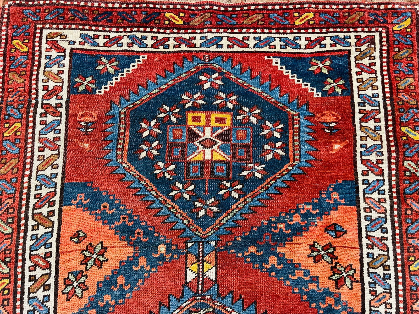 Antique Kazak caucasian Runner-1514 - 5