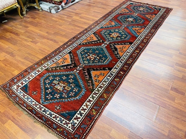 Antique Kazak caucasian Runner-1514 - 6