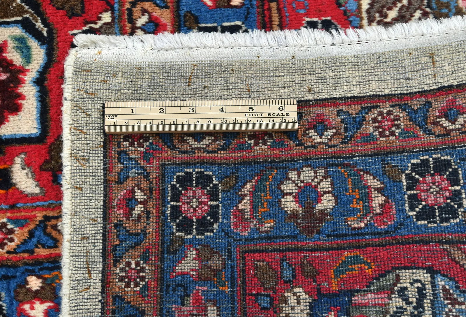 Vintage Purple-navy Traditional 10X13 Kashmar Persian Rug - 11