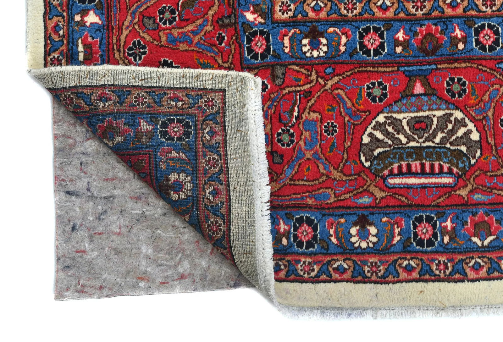 Vintage Purple-navy Traditional 10X13 Kashmar Persian Rug - 12