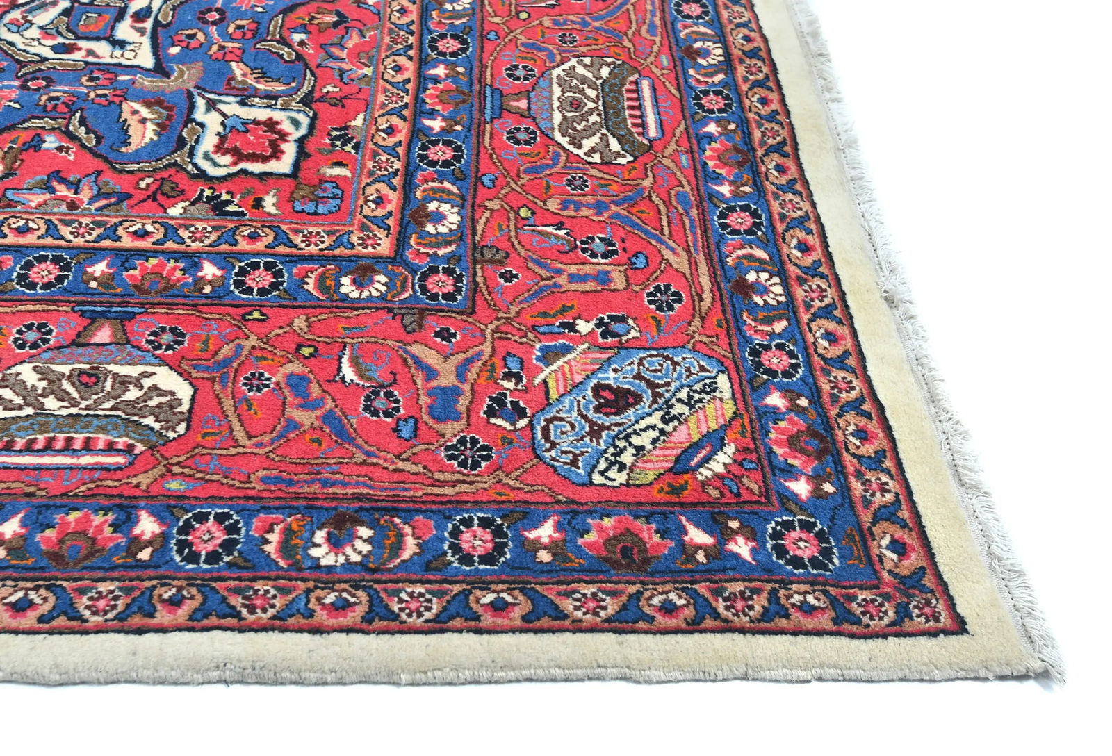 Vintage Purple-navy Traditional 10X13 Kashmar Persian Rug - 8