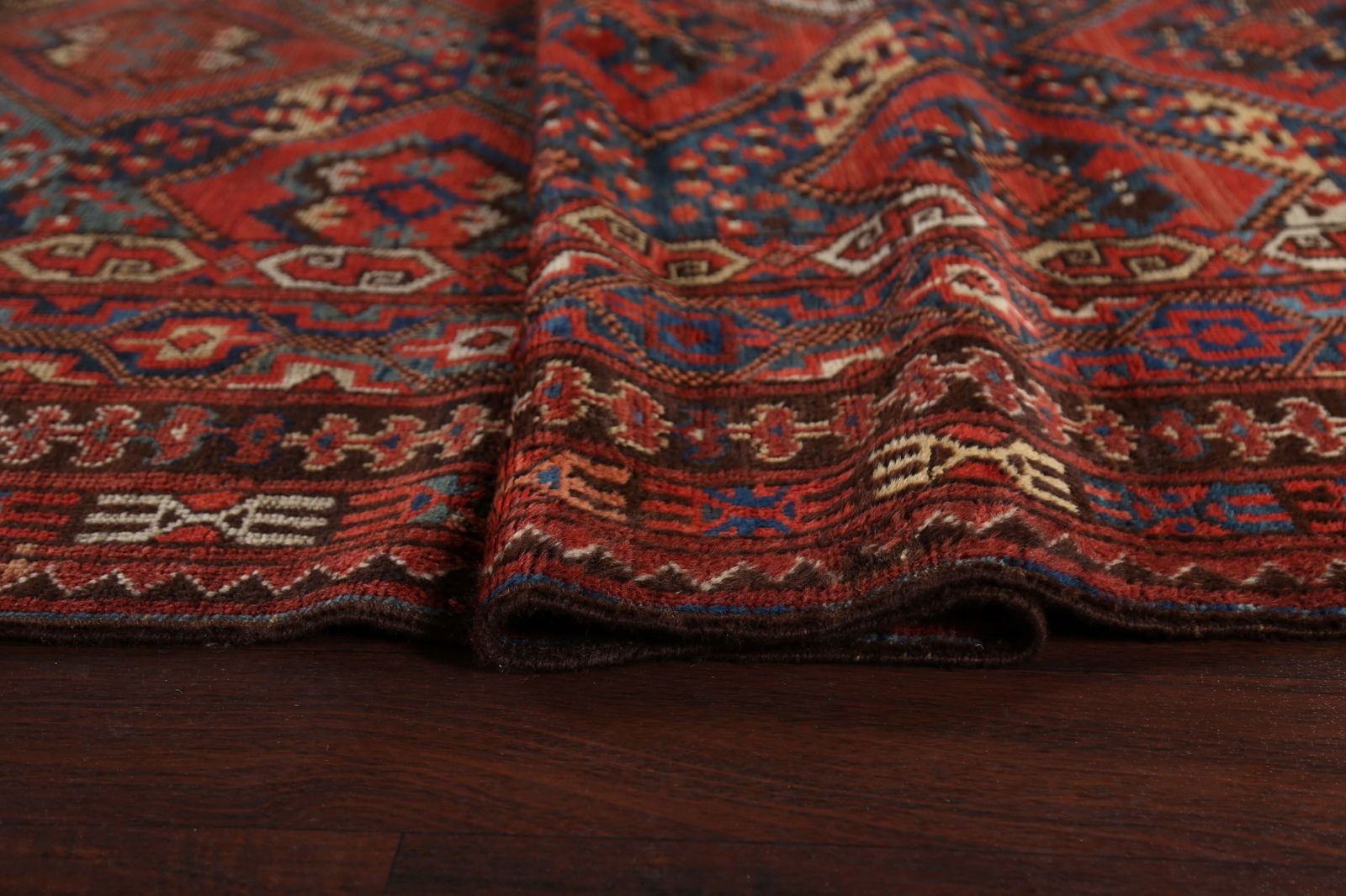 Pre-1900 Antique Vegetable Dye Turkoman Bashir Persian Rug 9x20 - 14