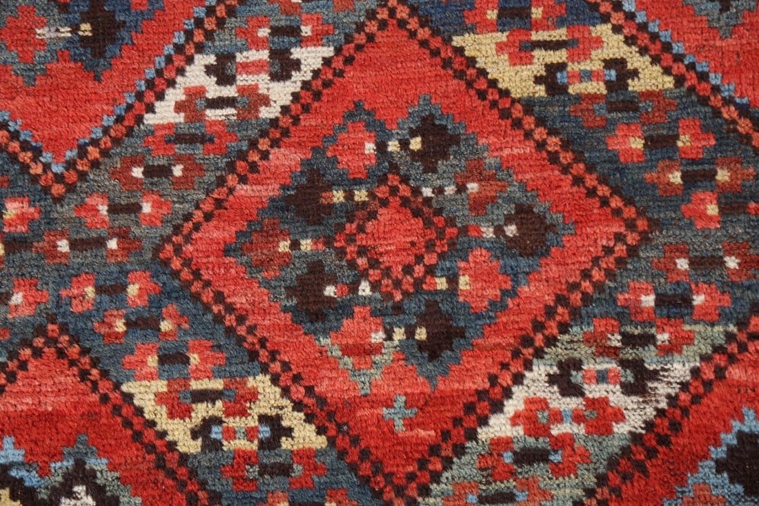 Pre-1900 Antique Vegetable Dye Turkoman Bashir Persian Rug 9x20 - 9