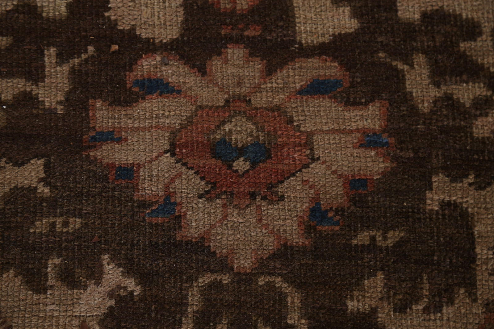 Pre-1900 Antique Vegetable Dye Heriz Bakhshayesh Persian Rug 11x14 - 11