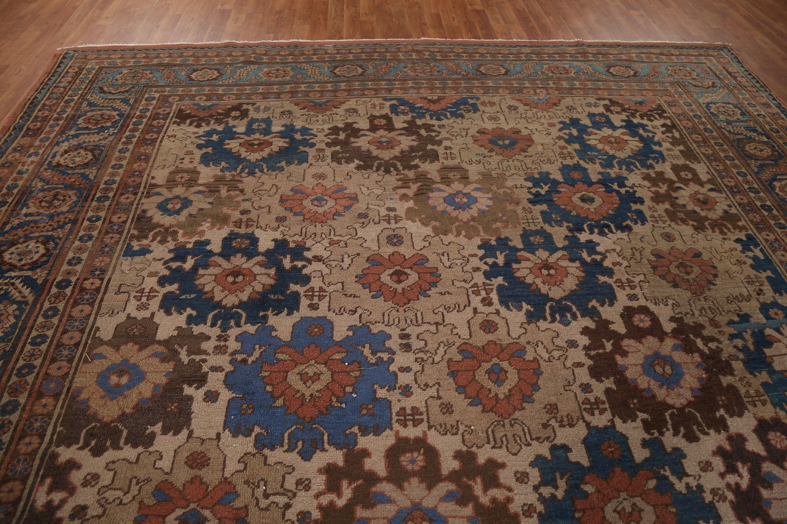 Pre-1900 Antique Vegetable Dye Heriz Bakhshayesh Persian Rug 11x14 - 13