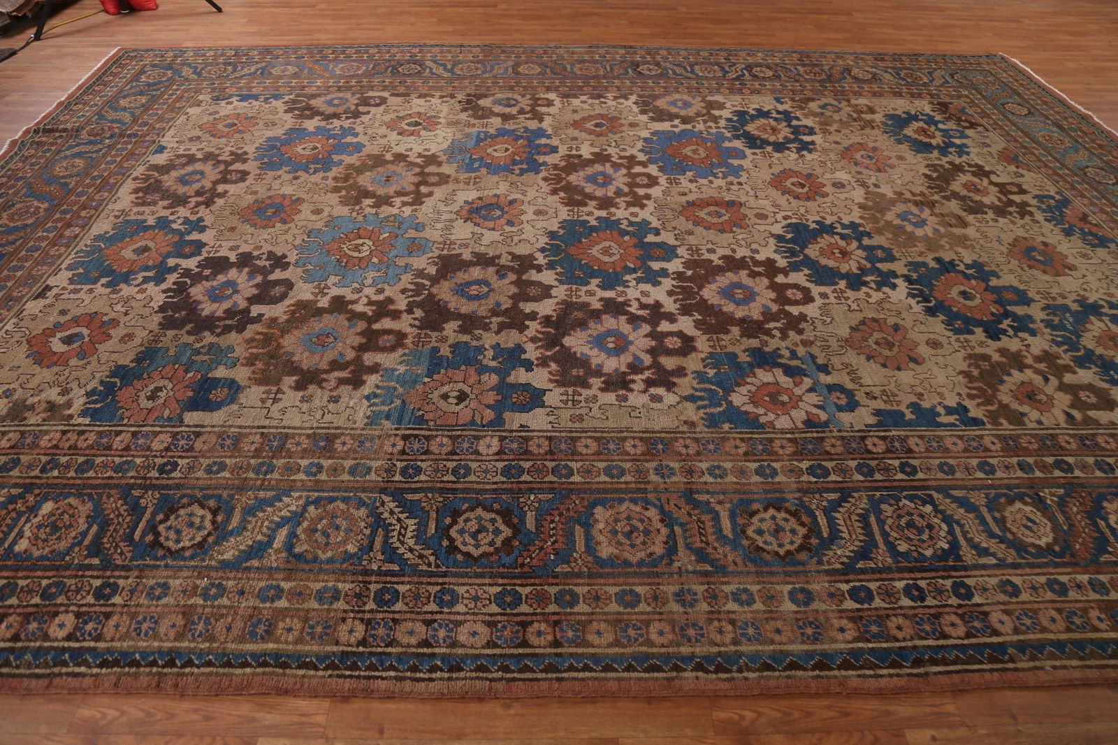 Pre-1900 Antique Vegetable Dye Heriz Bakhshayesh Persian Rug 11x14 - 15
