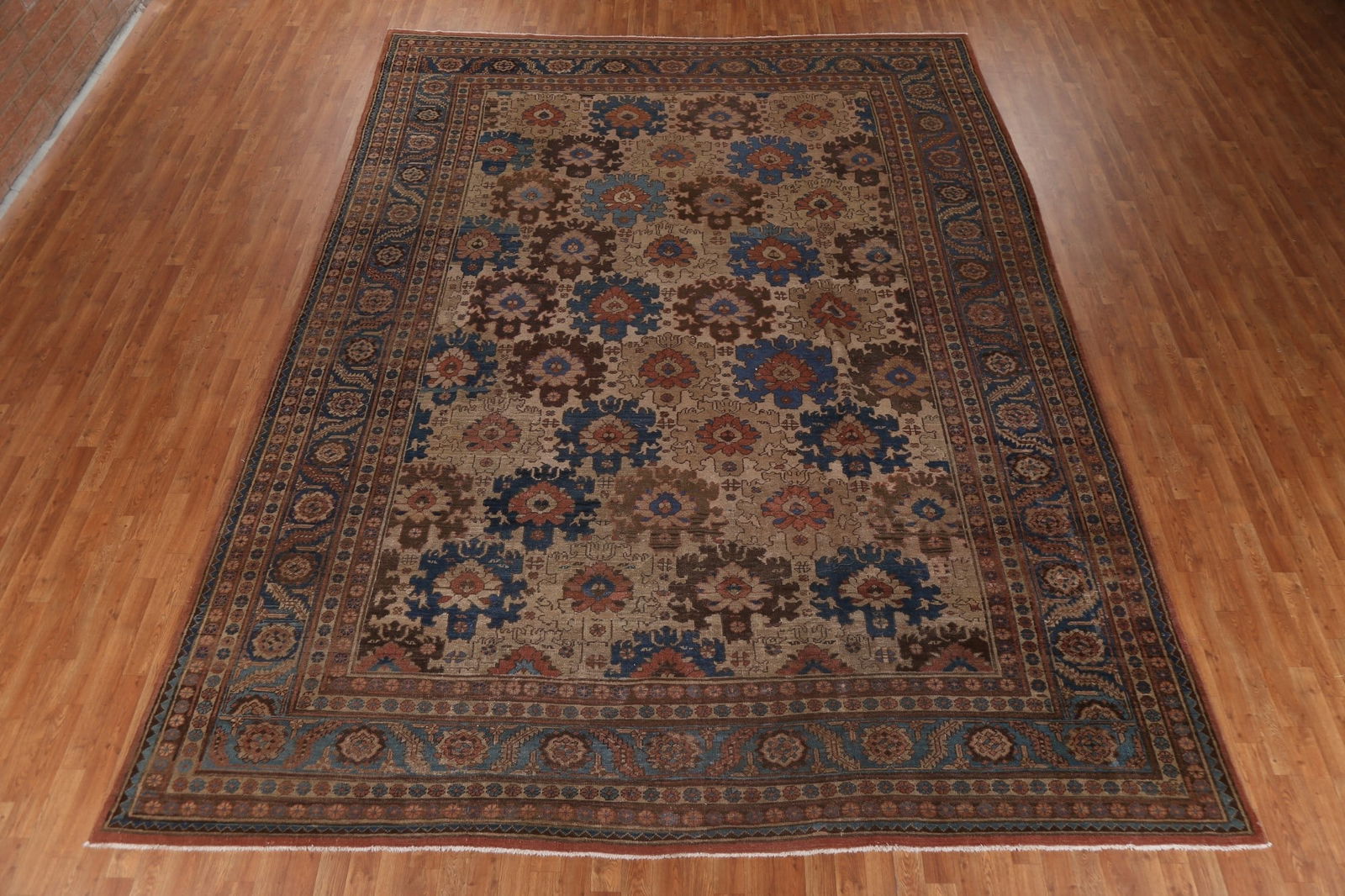 Pre-1900 Antique Vegetable Dye Heriz Bakhshayesh Persian Rug 11x14 - 16