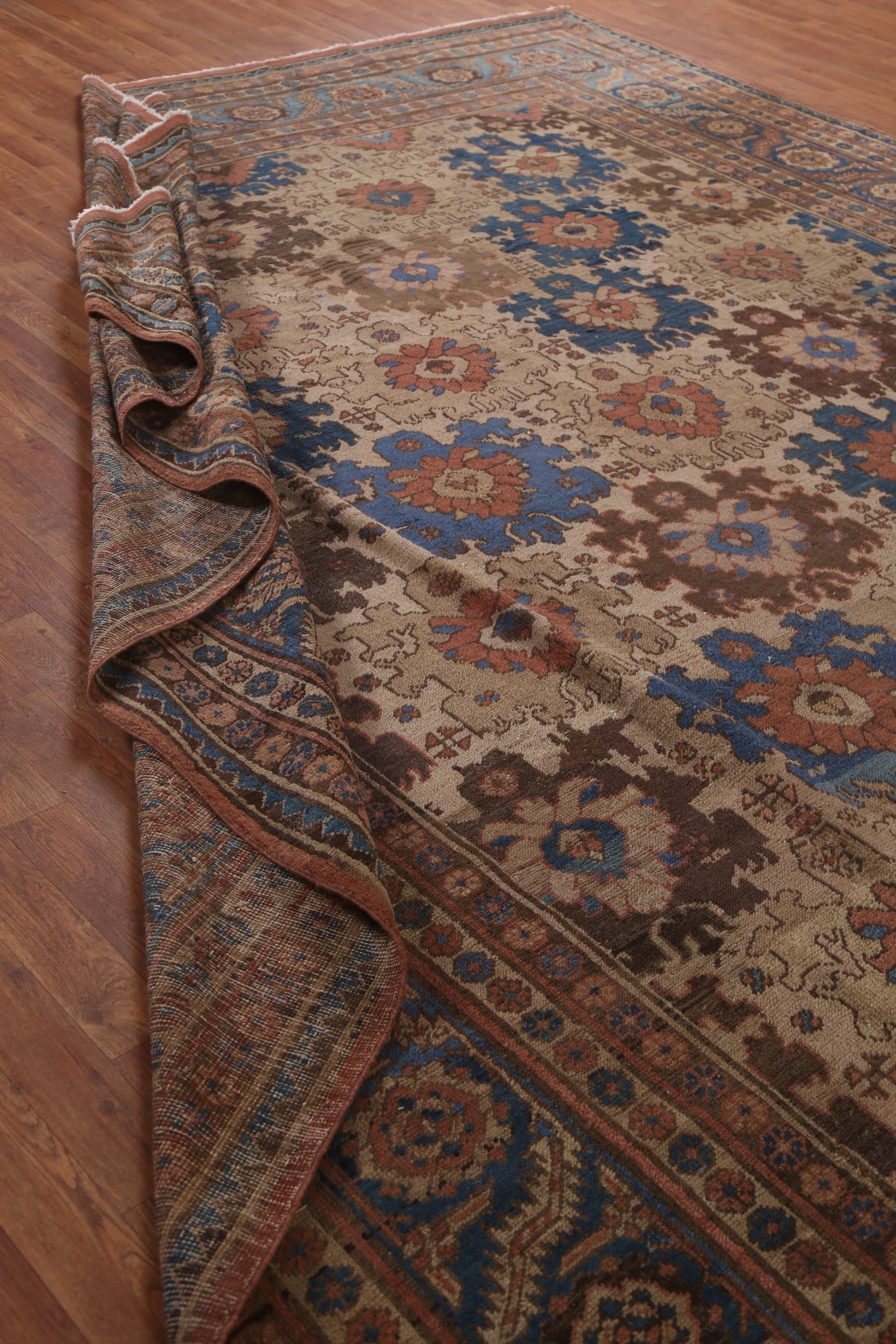 Pre-1900 Antique Vegetable Dye Heriz Bakhshayesh Persian Rug 11x14 - 18