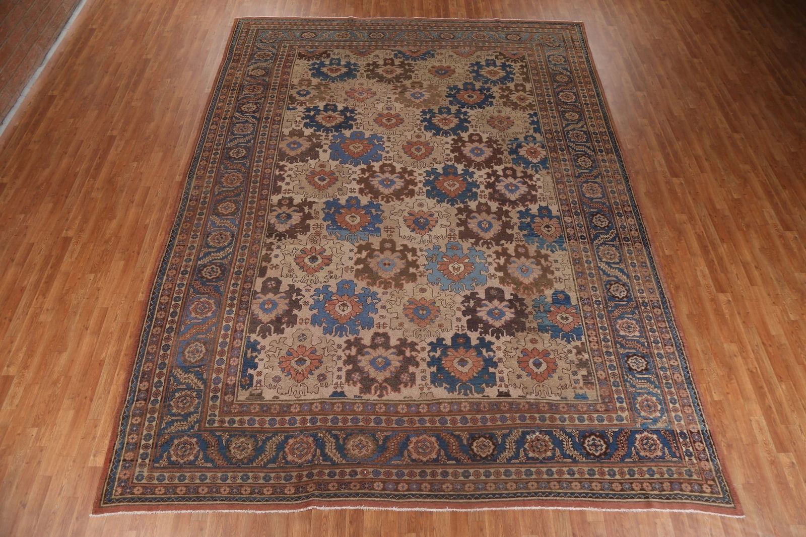 Pre-1900 Antique Vegetable Dye Heriz Bakhshayesh Persian Rug 11x14 - 3