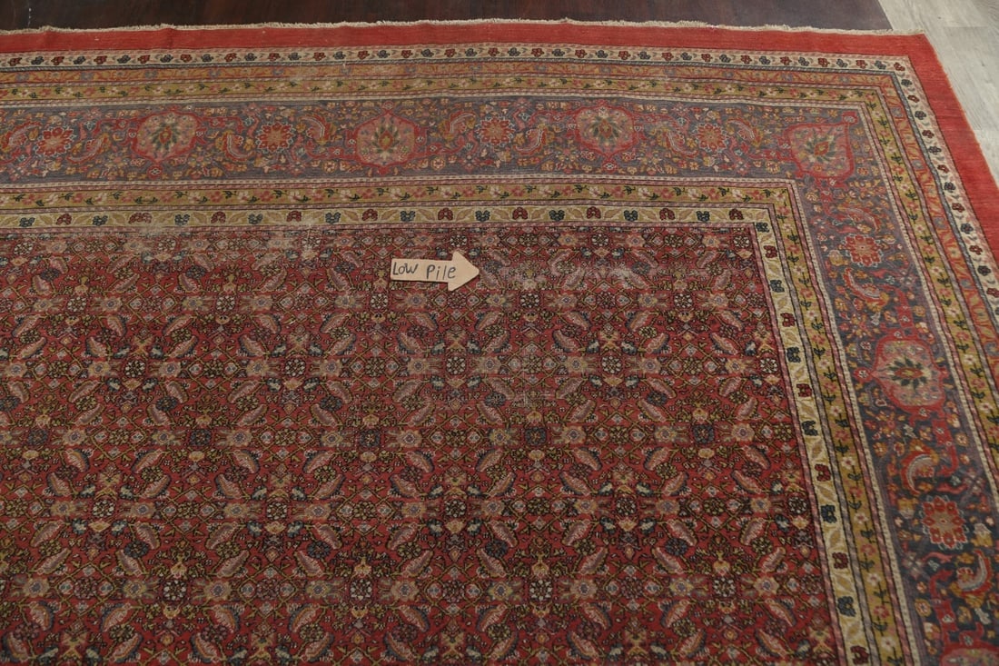 Antique Vegetable Dye Sultanabad Persian Rug 13x20 - 11