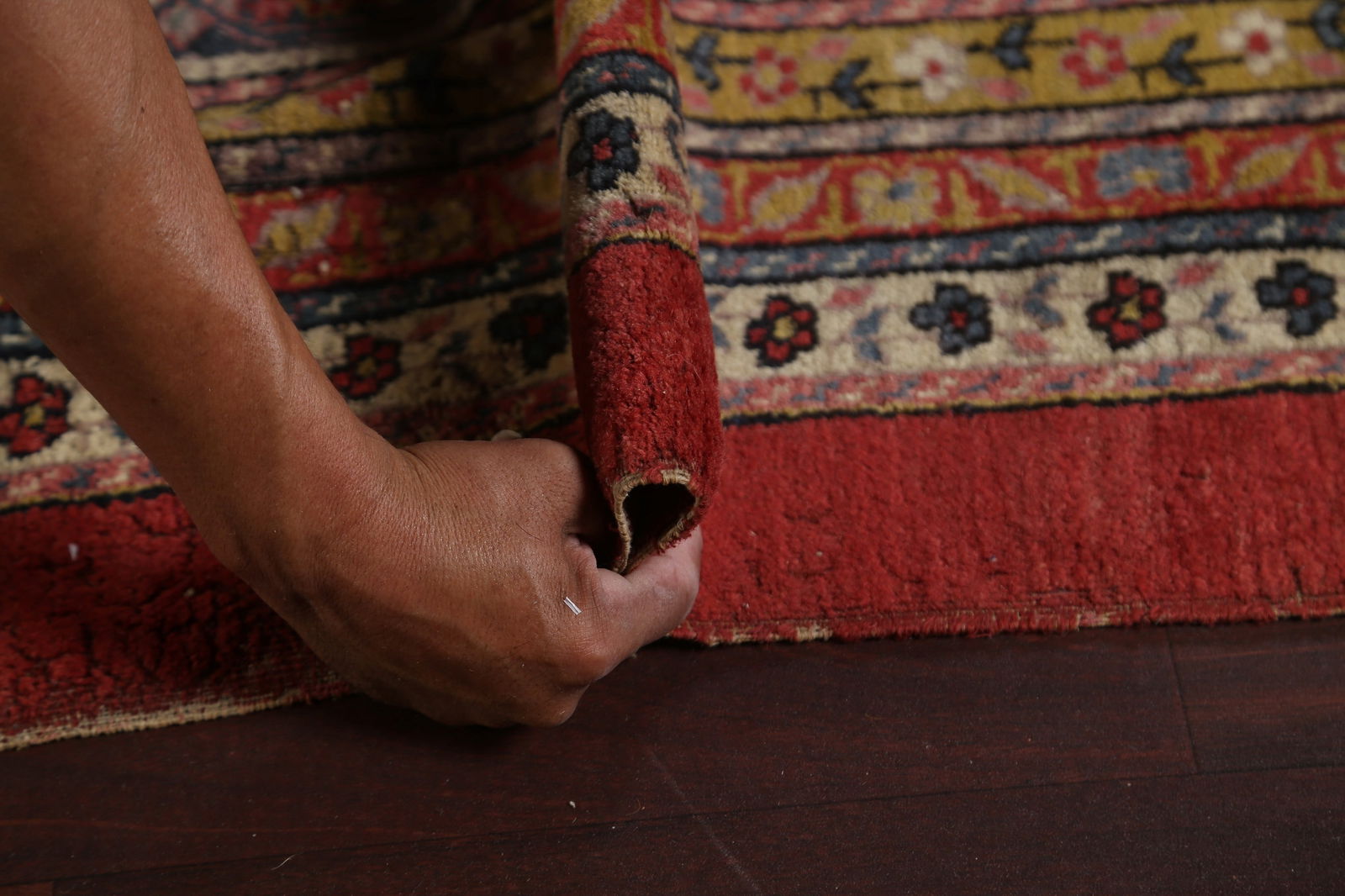 Antique Vegetable Dye Sultanabad Persian Rug 13x20 - 19