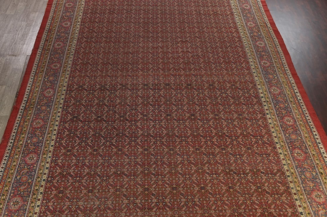 Antique Vegetable Dye Sultanabad Persian Rug 13x20 - 3