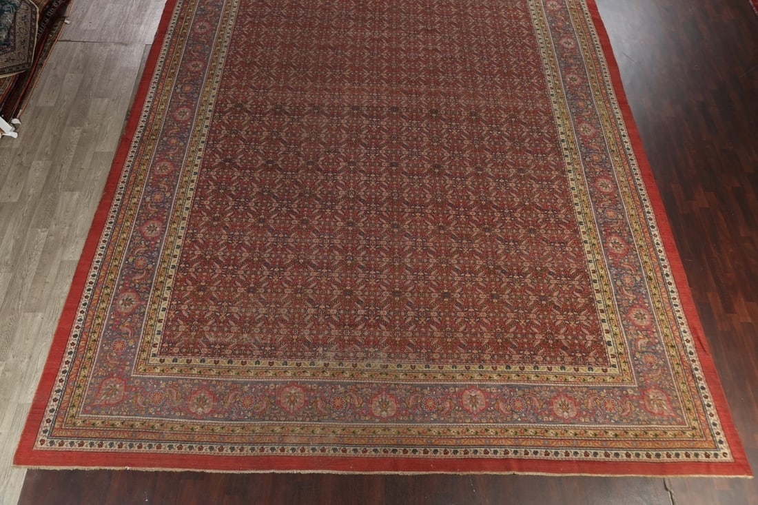 Antique Vegetable Dye Sultanabad Persian Rug 13x20 - 5