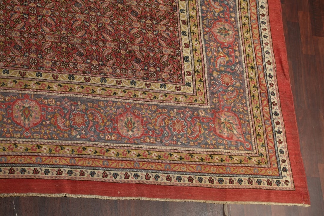 Antique Vegetable Dye Sultanabad Persian Rug 13x20 - 6