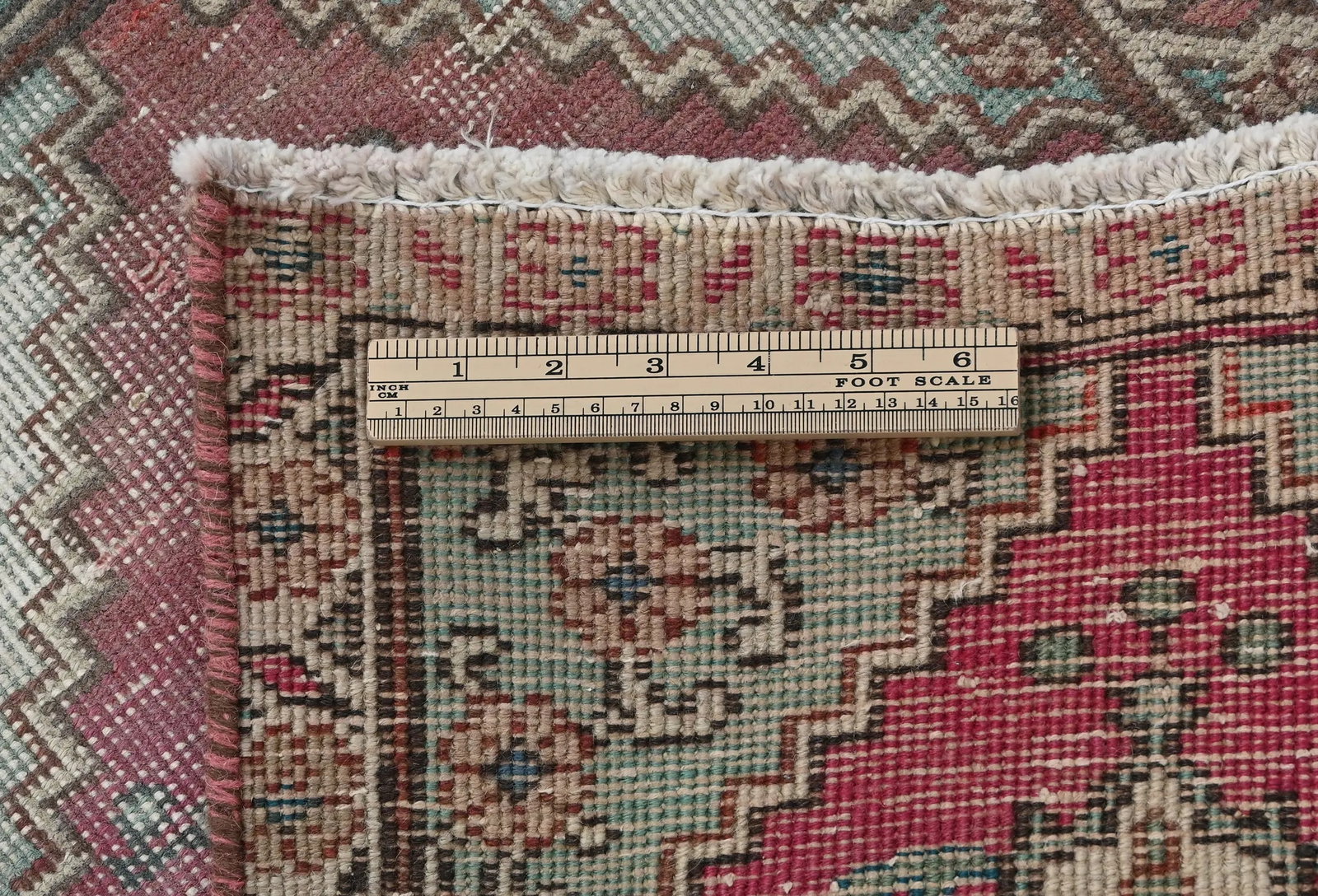 Semi Antique Muted Floral 1'7X2'6 Distressed Vintage Oriental Rug - 11