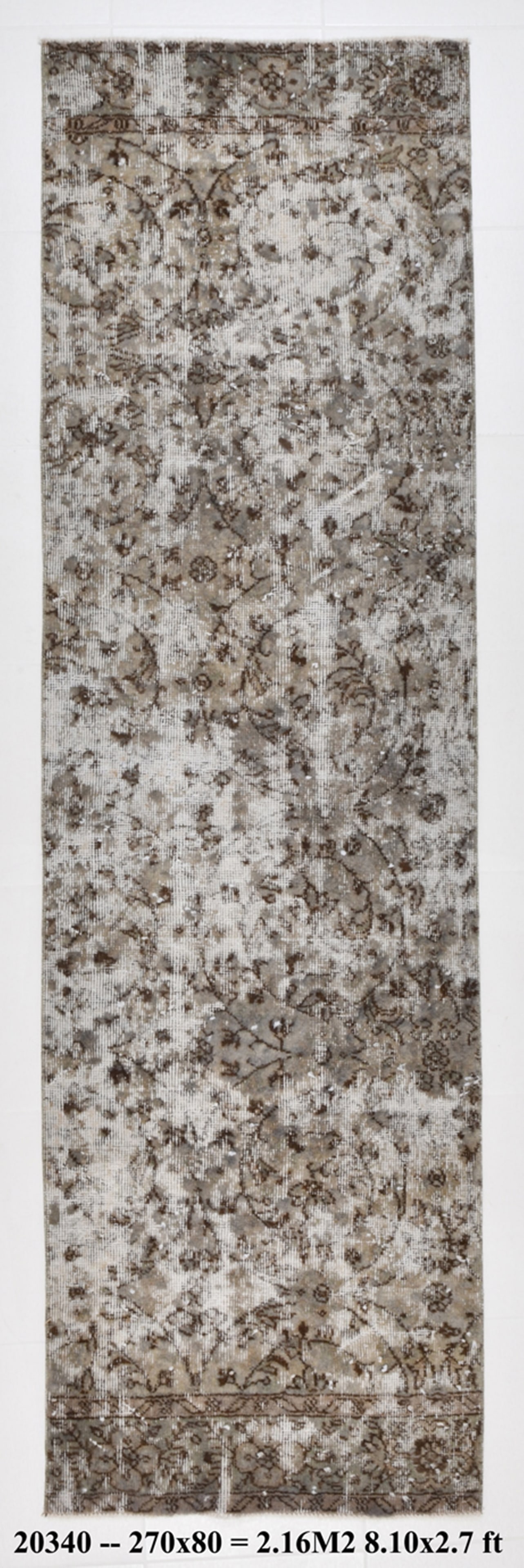 2'7'' x 8'10'' Handmade Vintage Wool Rug - 20340 (1 of 20)