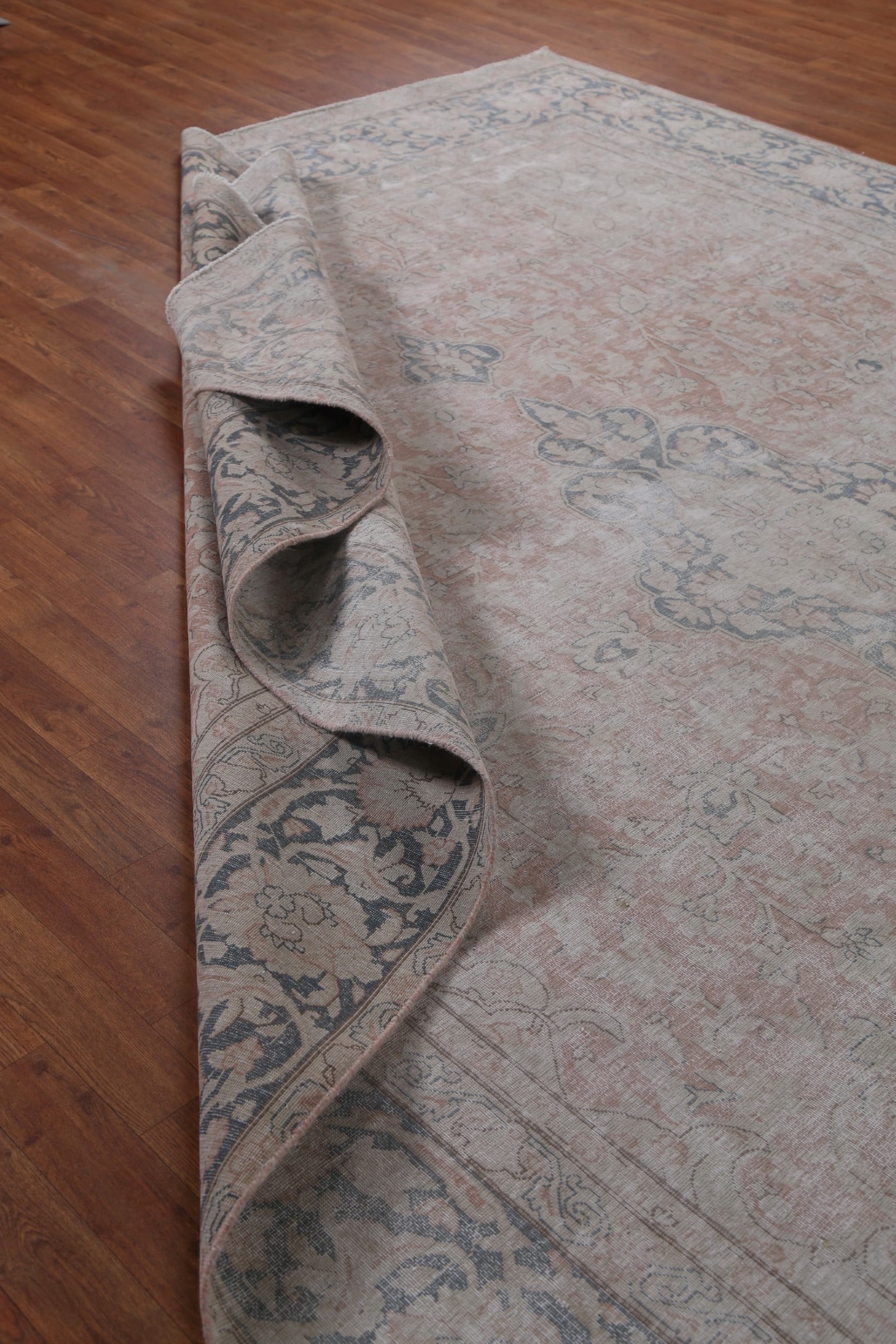 Antique Wool Kerman Persian Area Rug 9x13 - 17