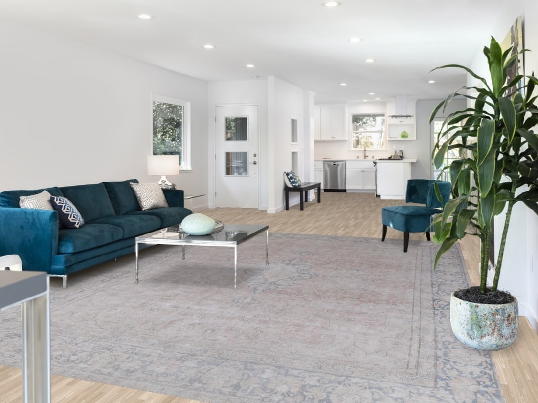 Antique Wool Kerman Persian Area Rug 9x13 - 2