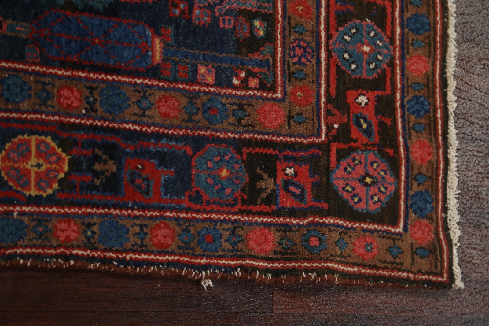 Antique Vegetable Dye Bakhtiari Persian Area Rug 4x7 - 13