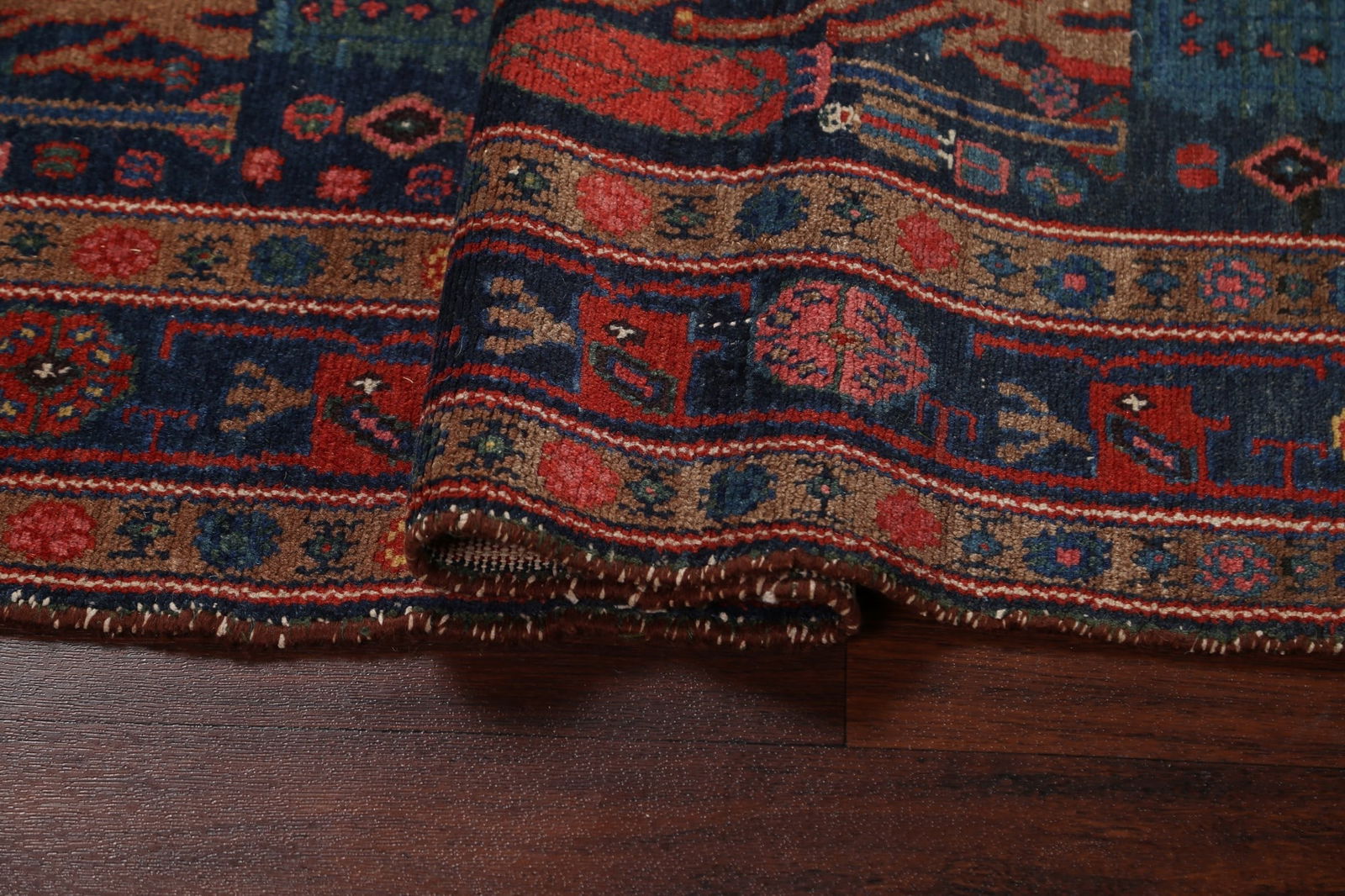 Antique Vegetable Dye Bakhtiari Persian Area Rug 4x7 - 14
