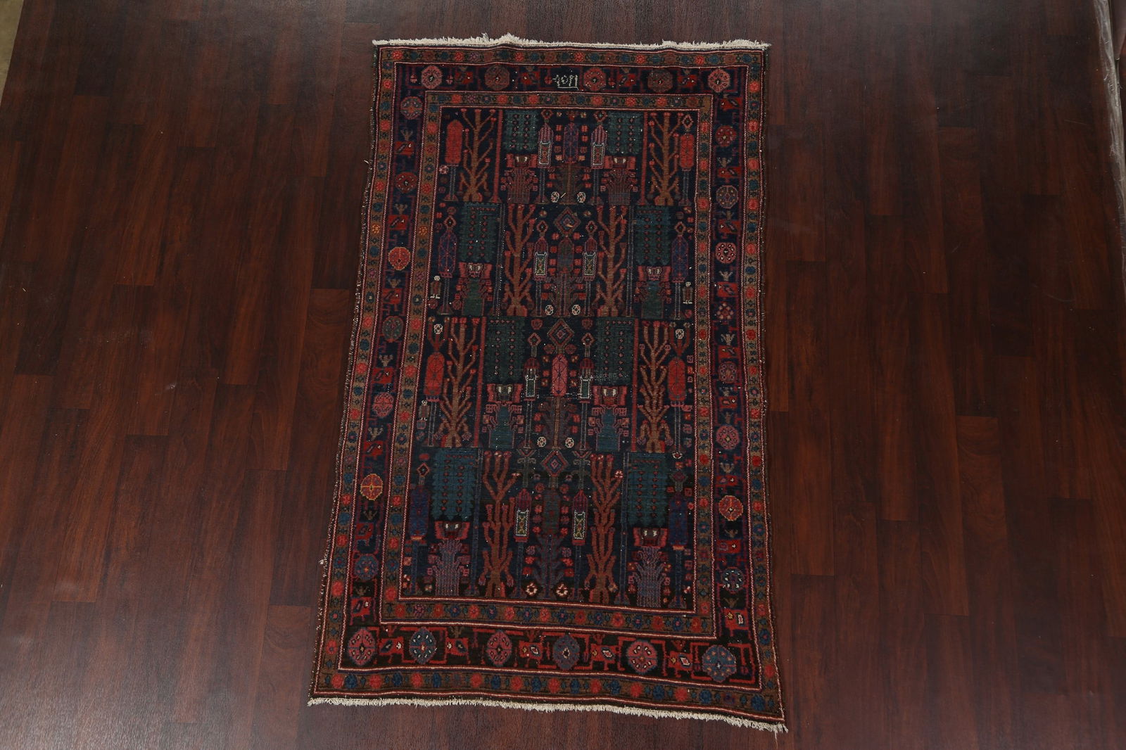 Antique Vegetable Dye Bakhtiari Persian Area Rug 4x7 - 16