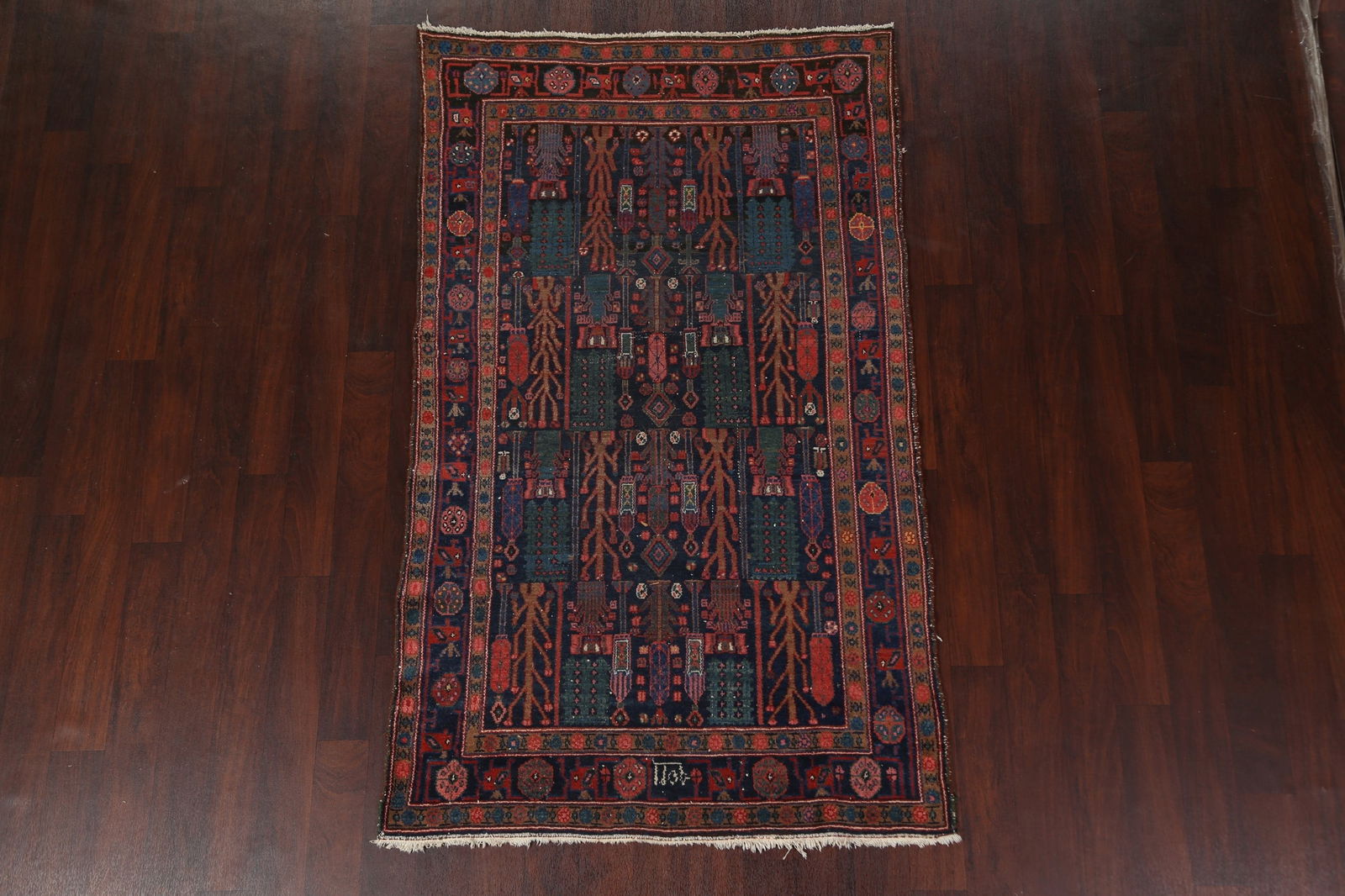 Antique Vegetable Dye Bakhtiari Persian Area Rug 4x7 - 3