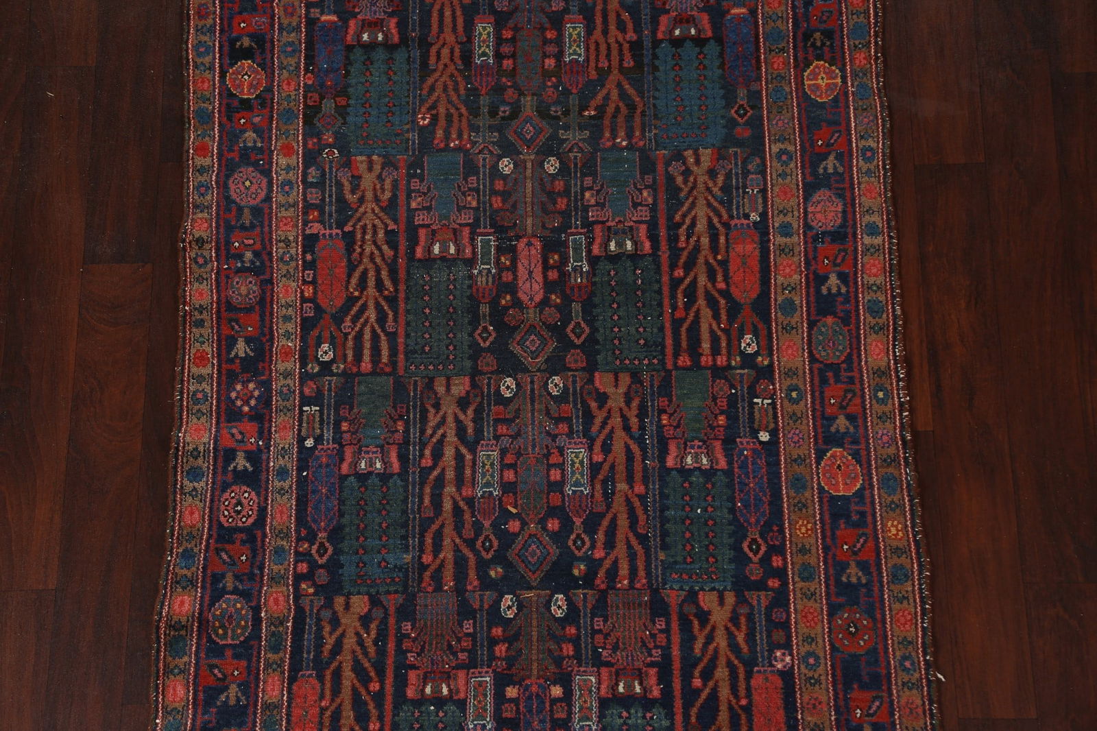 Antique Vegetable Dye Bakhtiari Persian Area Rug 4x7 - 4