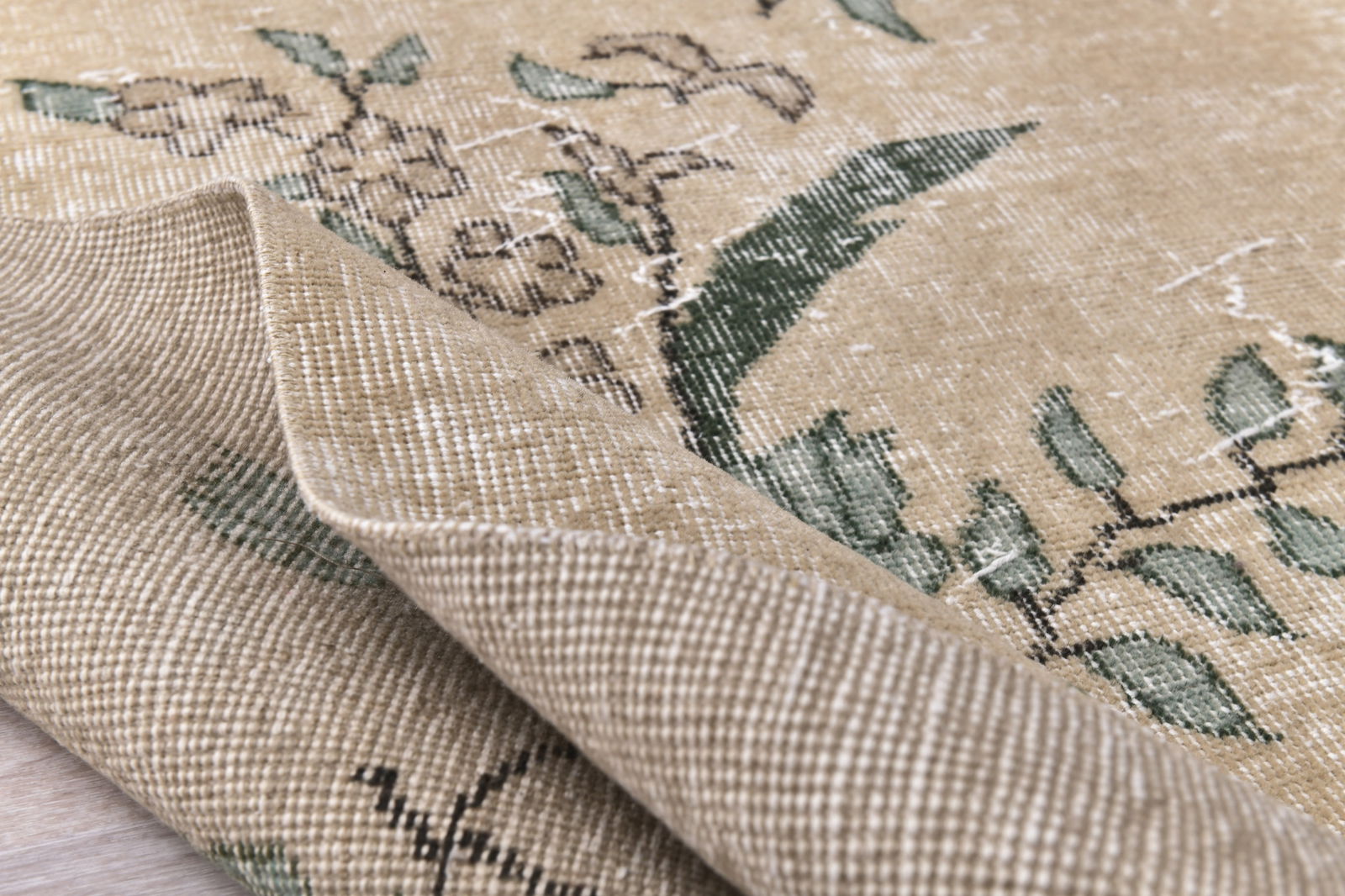 6'9'' x 10'2'' Handmade Vintage Wool Rug - 240651 - 13