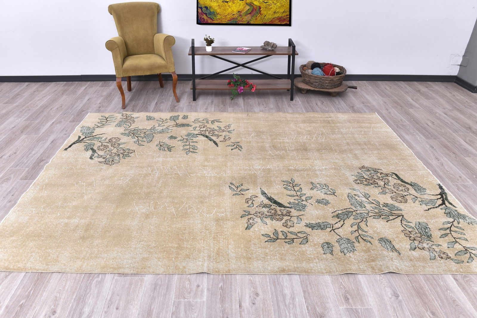 6'9'' x 10'2'' Handmade Vintage Wool Rug - 240651 (1 of 14)