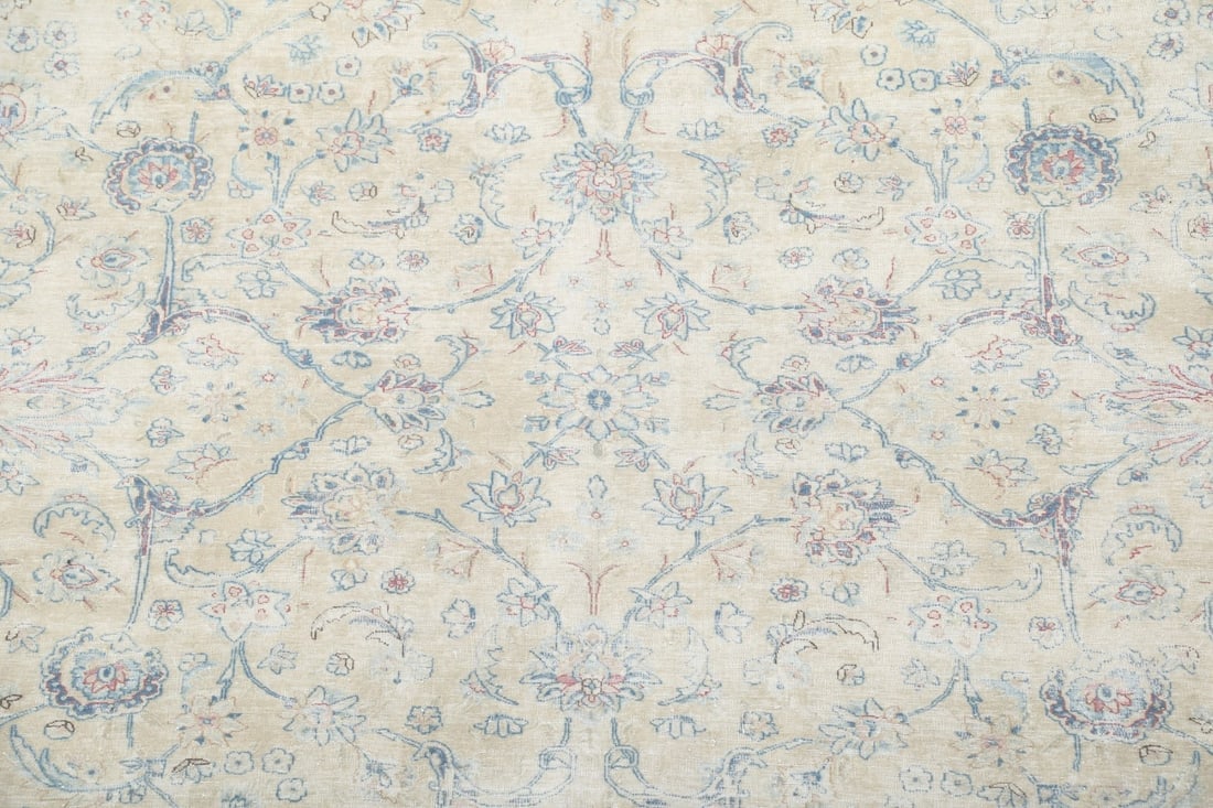 Antique Distressed Kerman Persian Area Rug 9x12 - 5