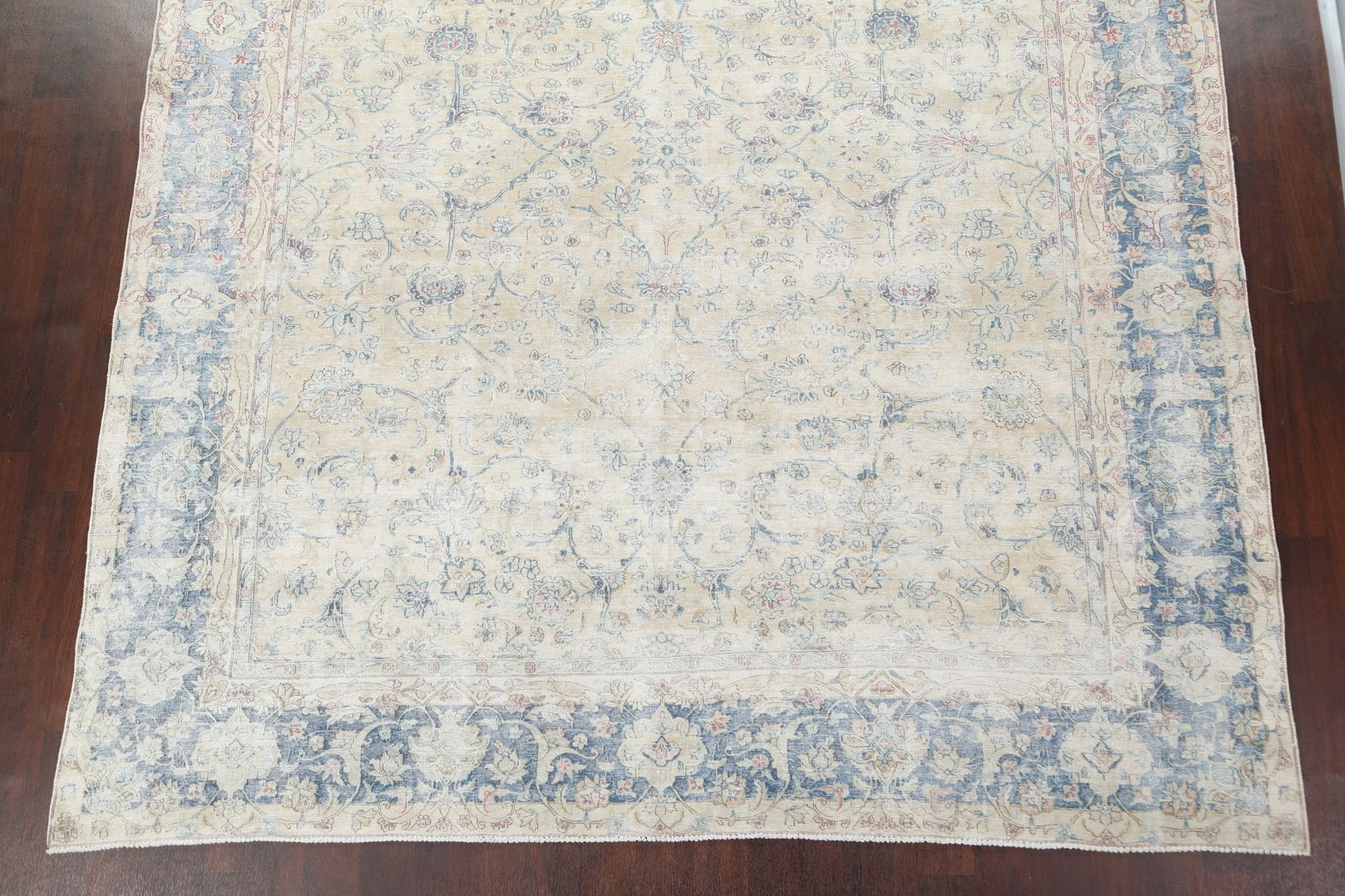 Antique Distressed Kerman Persian Area Rug 9x12 - 6