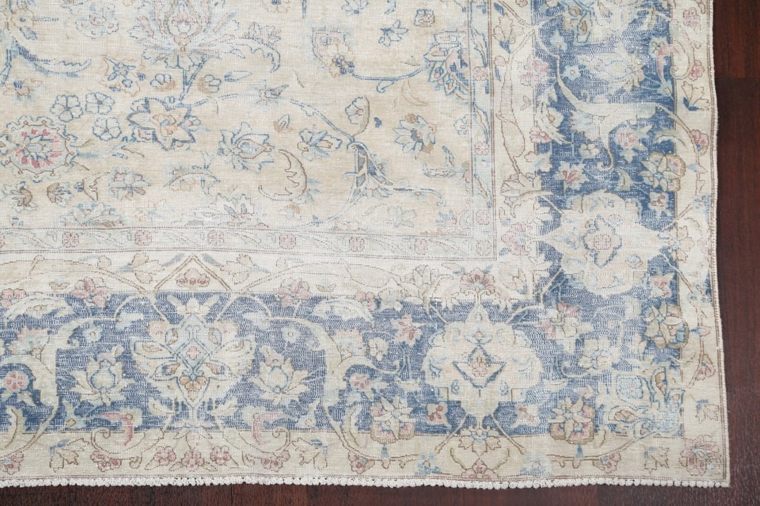 Antique Distressed Kerman Persian Area Rug 9x12 - 7